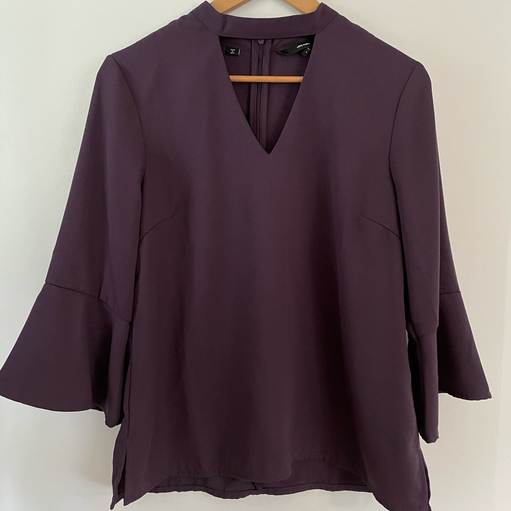 Purple/Eggplant Vero Moda chocked neck long sleeve top